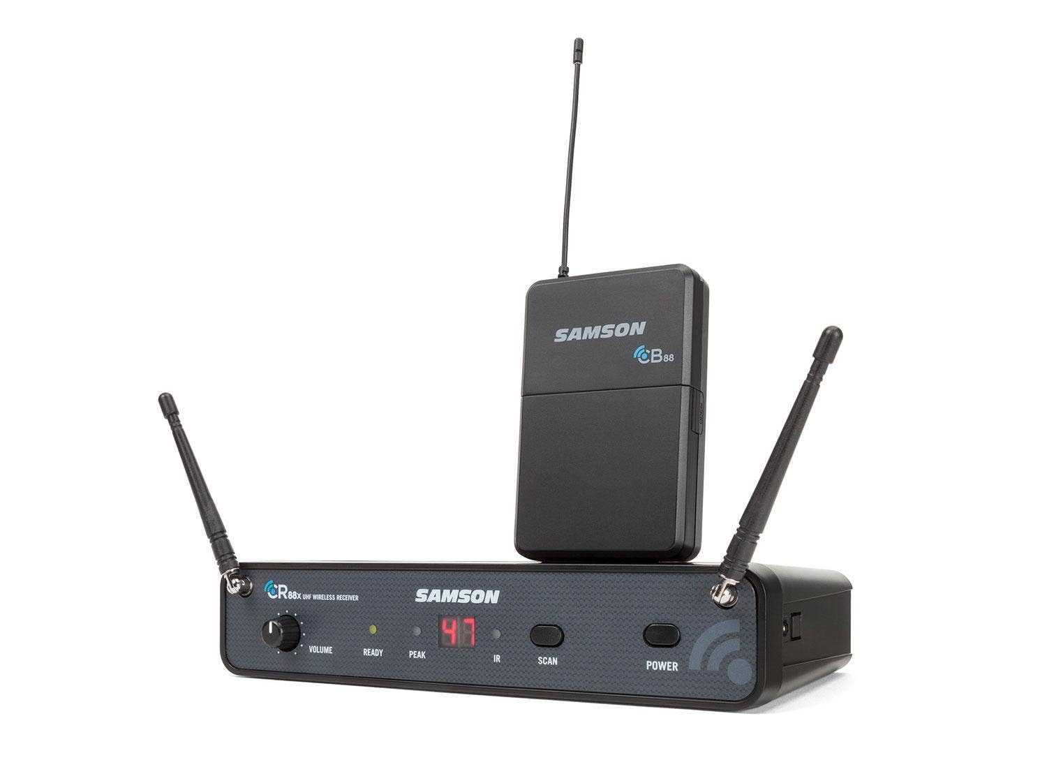Samson Technologies Concert 88x Presentation Wireless System with LM5 Lavalier Microphone (D Band), Black